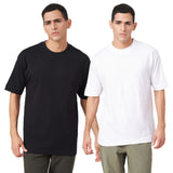 Solid Round Neck Oversized T-shirt Combo