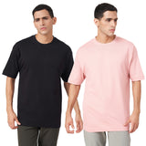 Solid Round Neck Oversized T-shirt Combo
