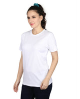 ZU Womens Cotton Solid Round Neck T-Shirt
