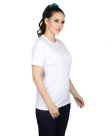 ZU Womens Cotton Solid Round Neck T-Shirt