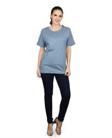 ZU Womens Cotton Solid Round Neck T-Shirt