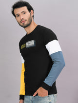 100% Cotton Color Blocked Full Sleeve Sweatshirt