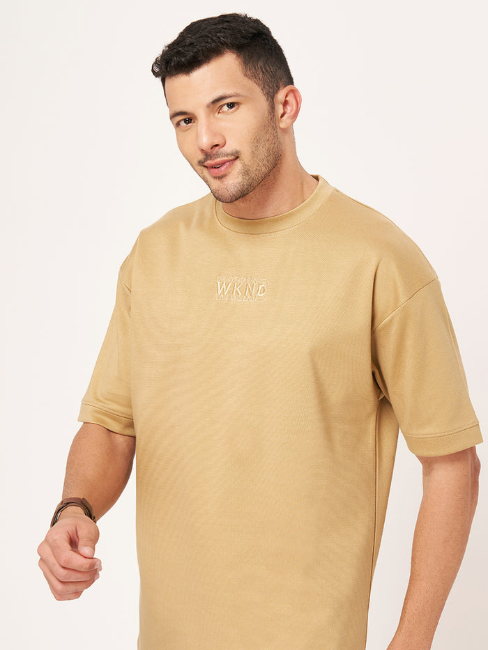 Plain Beige Colour T-shirt