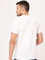 White Printed Half Sleeve T-shirt