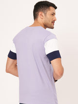 Lavender Printed Half Sleeve T-shirt