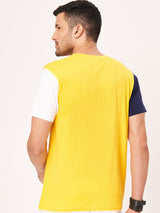 Yellow Printed Half Sleeve T-shirt