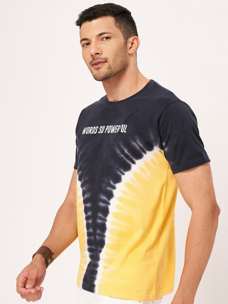 Yellow Tie-Dye Half Sleeve T-shirt