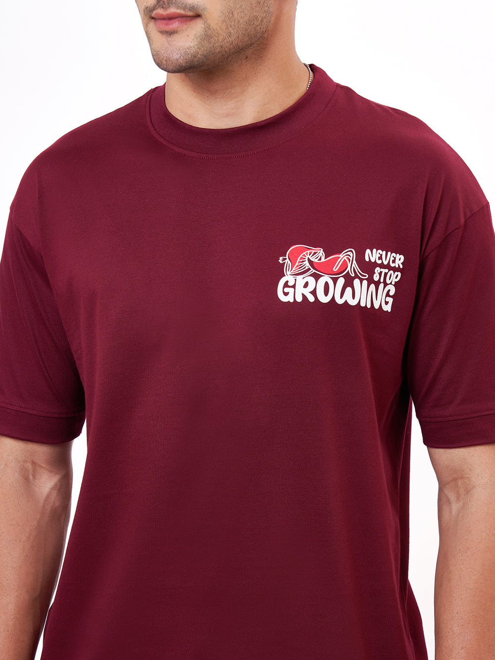 Buy Wine Printed Oversized Tshirt| Zu Clothing