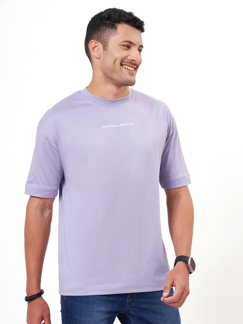 Lavender Printed Oversized T-Shirt