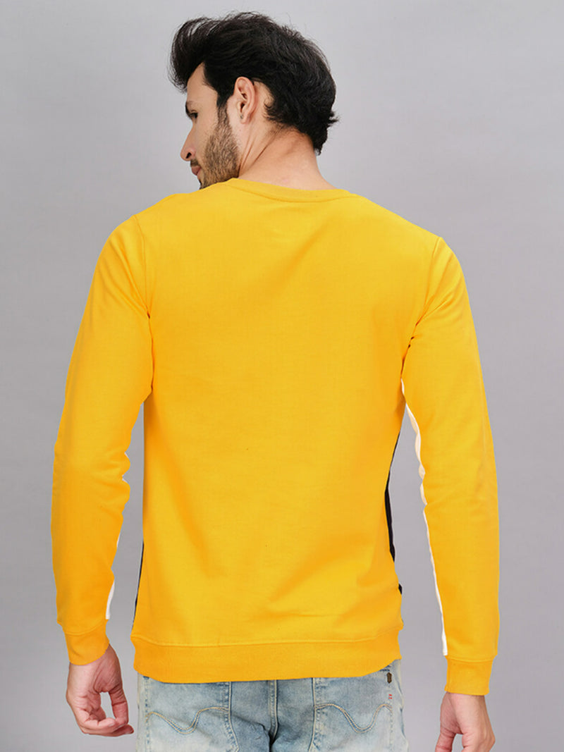 100% Cotton Color Blocked Full Sleeve Sweatshirt