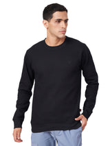 100% Cotton Waffle Knit Full Sleeve Round Neck Sweatshirt