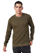 100% Cotton Waffle Knit Full Sleeve Round Neck Sweatshirt