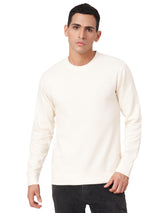 100% Cotton Waffle Knit Full Sleeve Round Neck Sweatshirt