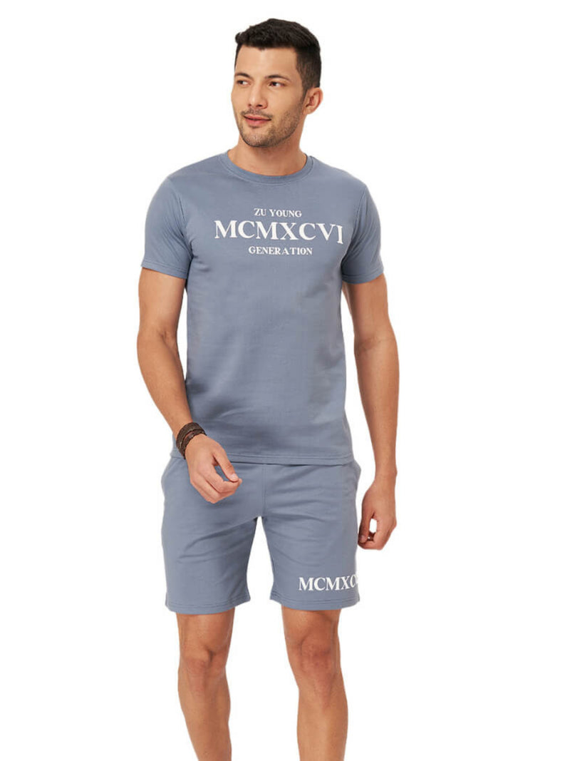 Round Neck Half Sleeve T-shirt And Shorts Co-Ord Set