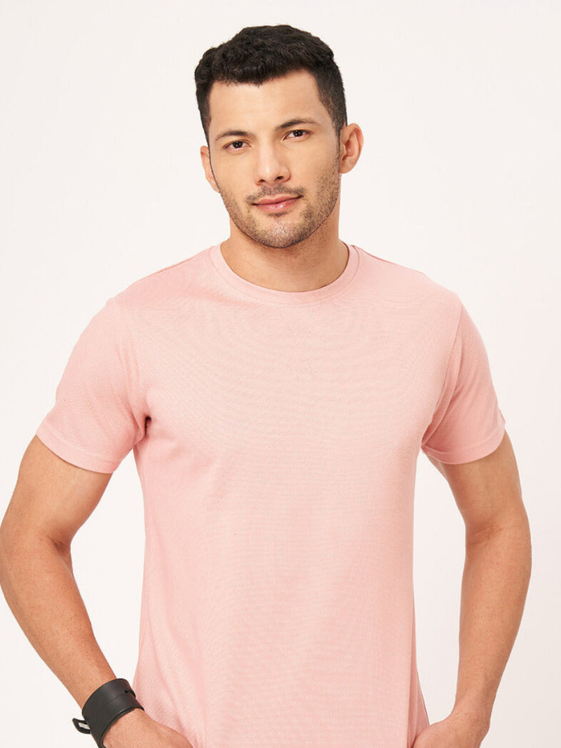 Solid Round Neck Half Sleeve T-shirt