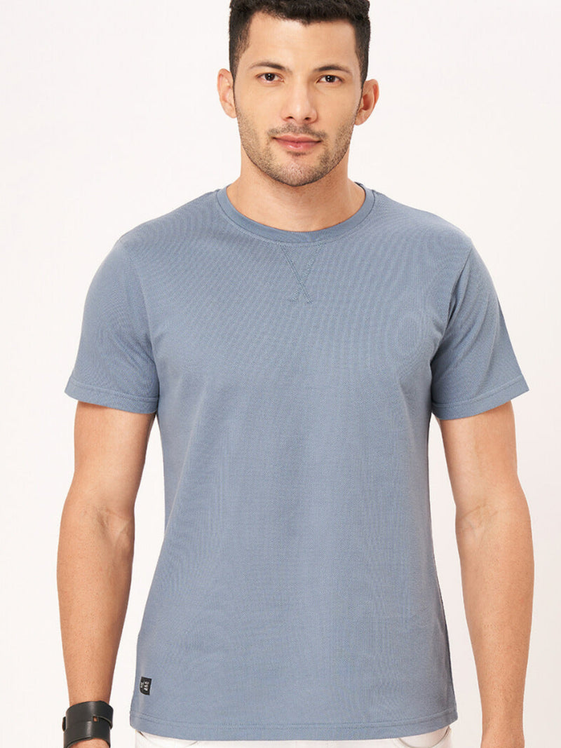 Solid Round Neck Half Sleeve T-shirt