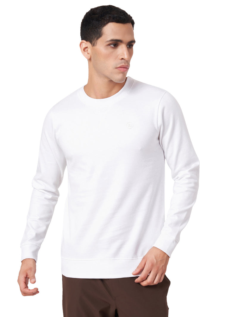 100% Cotton Round Neck Solid Regular Fit Full Sleeve Sweatshirt