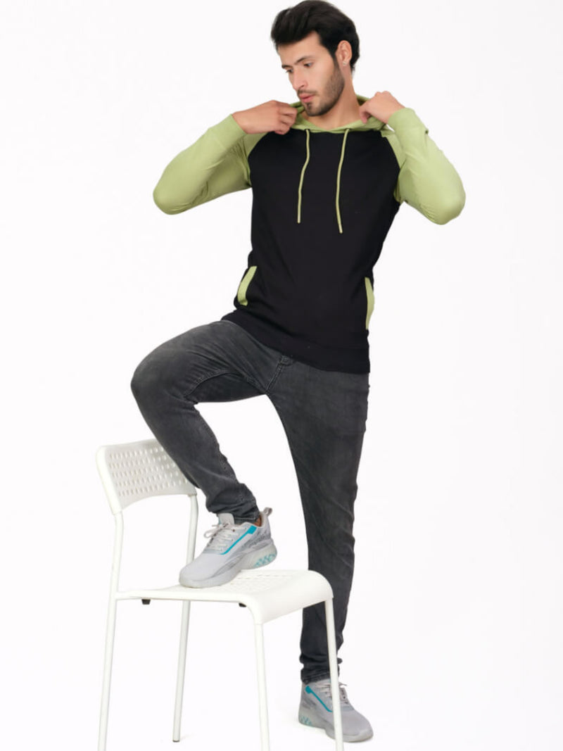 Colour Blocked Full Sleeve Hoodie