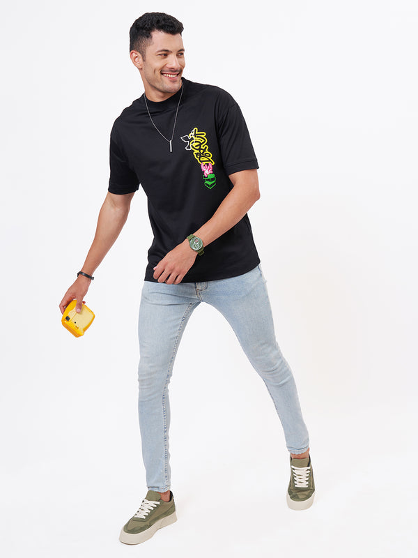Black Graphic Printed T-shirt