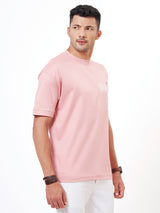 Baby Pink Printed Oversized T-Shirt