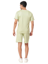 Creamy Green T-shirt And Shorts Co-Ord Set