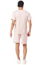 Light Pink T-shirt And Shorts Co-Ord Set