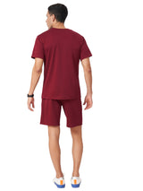 Wine T-shirt And Shorts Co-Ord Set