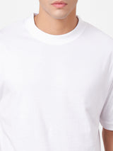 Round Neck Solid Half Sleeve Oversized T Shirt