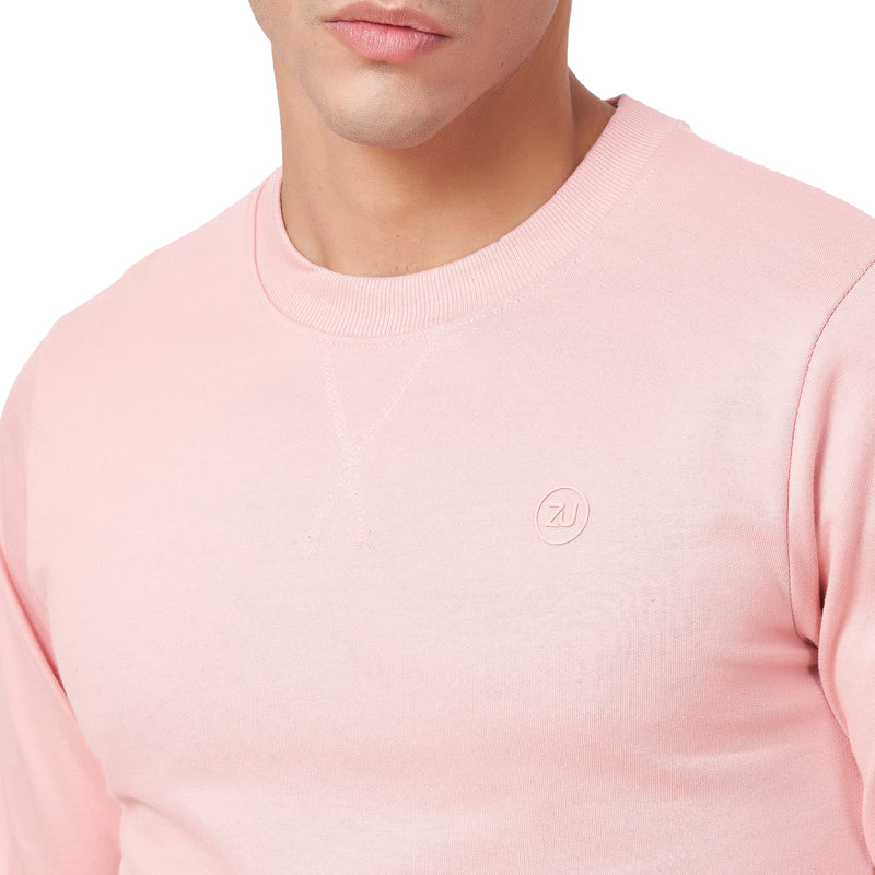 100% Cotton Round Neck Solid Regular Fit Full Sleeve Sweatshirt