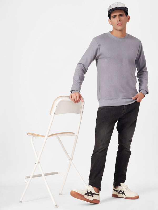 ZU MEN FULL SLEEVE COTTON BLEND SWEATSHIRT