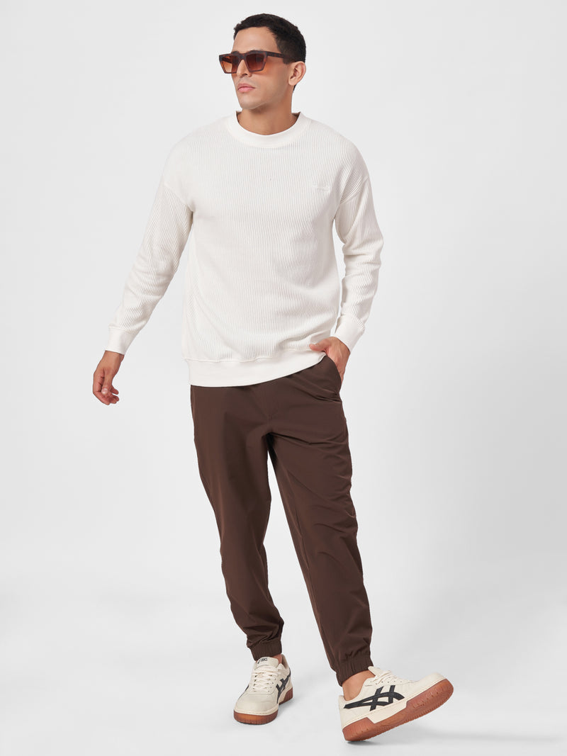 100% Cotton Buck Knit Full Sleeve Round Neck Sweatshirt