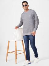 100% Cotton Buck Knit Full Sleeve Round Neck Sweatshirt