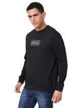 Interlock Full Sleeves Oversized Round Neck Holographic T Shirt