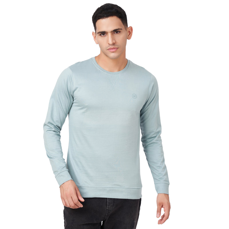 100% Cotton Round Neck Solid Regular Fit Full Sleeve Sweatshirt