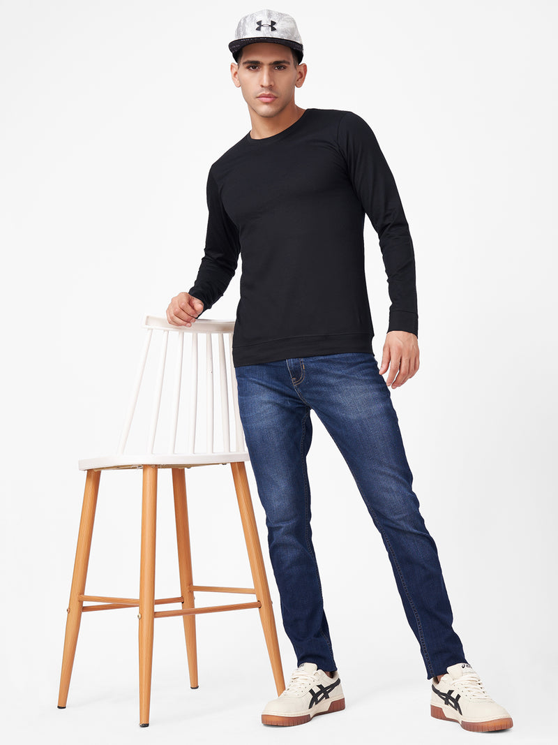 Cotton Full Sleeve Round Neck T-shirt