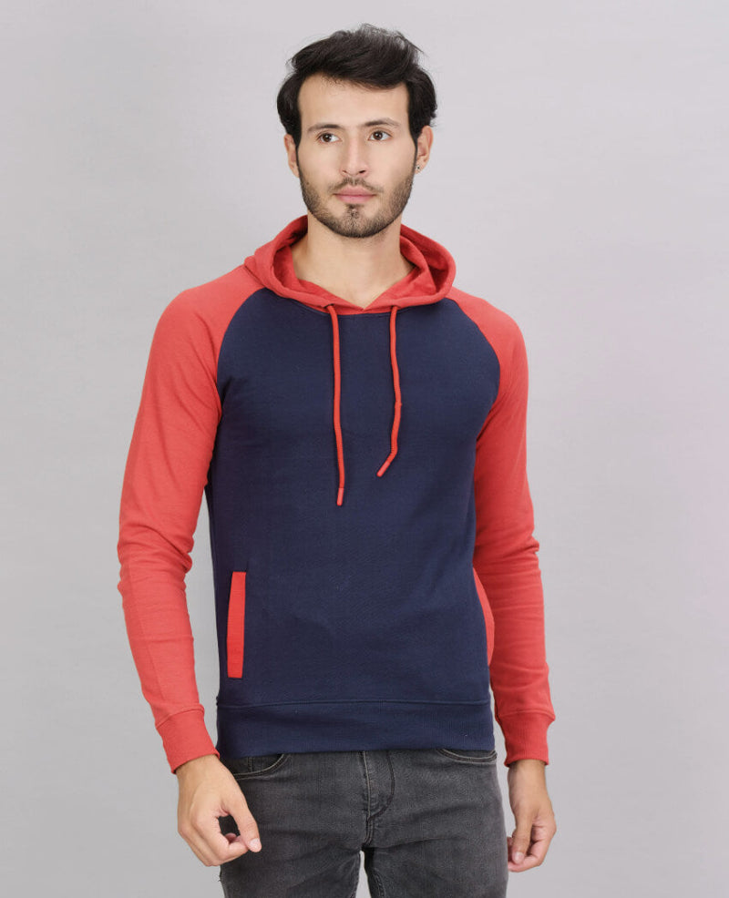 ZU Men's Full Sleeve Looper Hooded Neck Sweatshirt