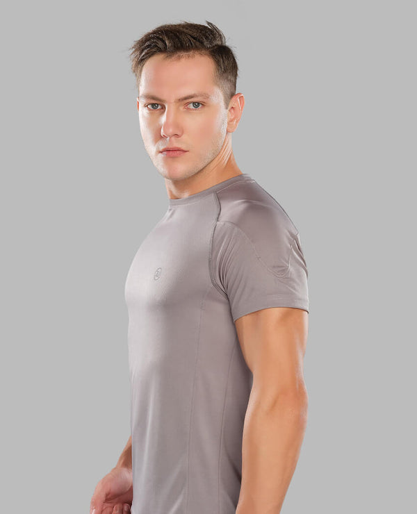ZU Men's Half Sleeves Sports Gym T-Shirt