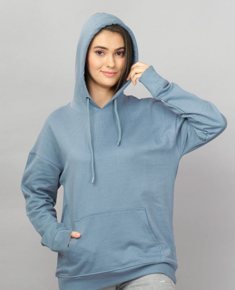 ZU Womens Over Size Neck Sweatshirt