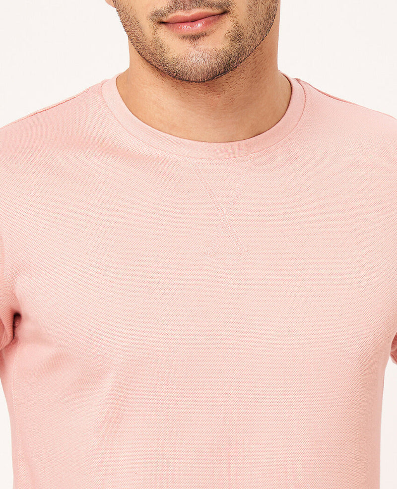 Solid Round Neck Half Sleeve T-shirt