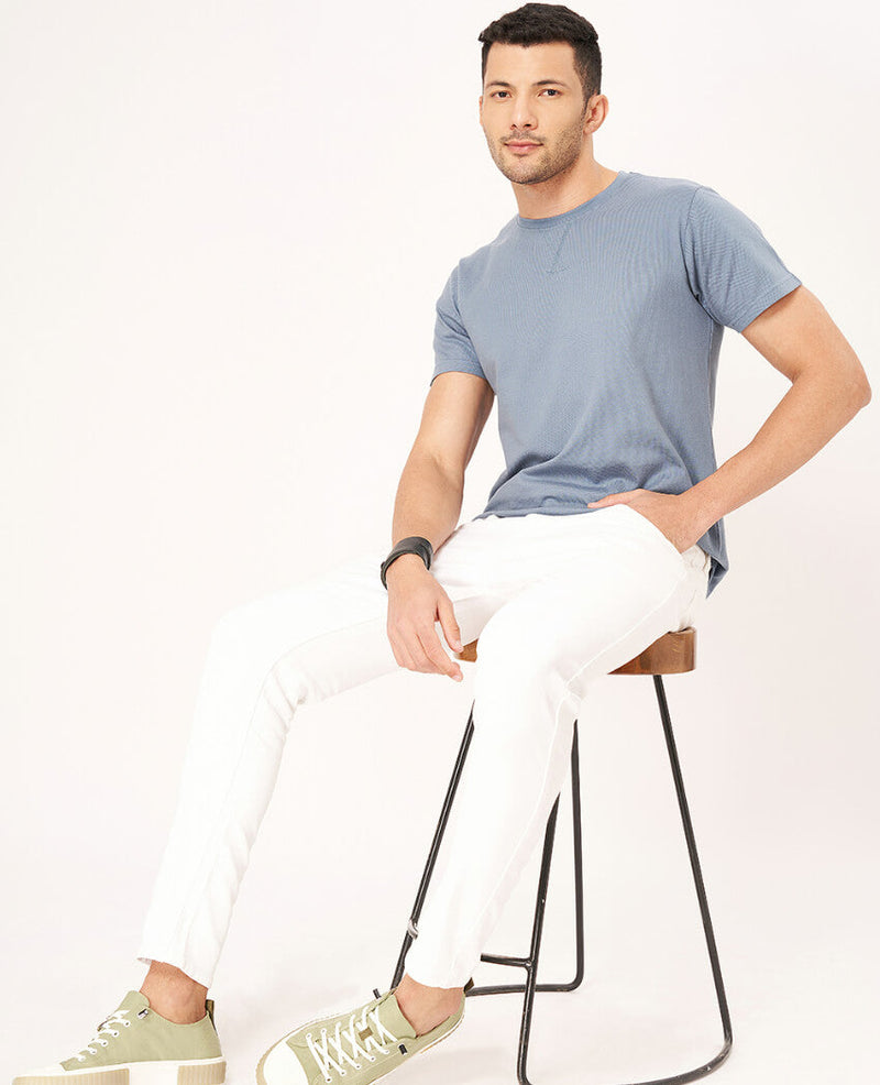 Solid Round Neck Half Sleeve T-shirt