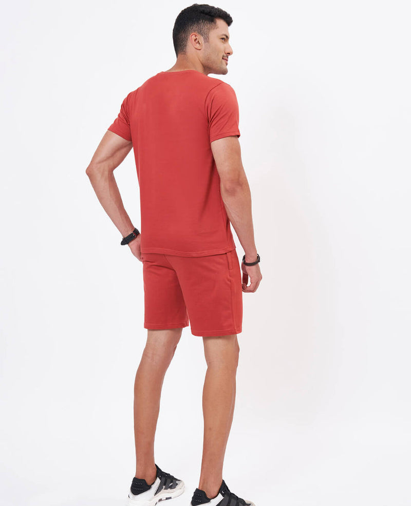 ZU Men's Half Sleeve Typography Co-ord Set