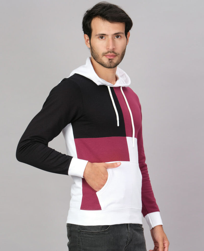 Colour Blocked Full Sleeve Hoodie